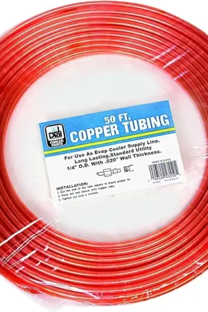 Dial 4355 Cooler Tubing, 50 ft L Dimensions, Copper, For: Evaporative Cooler Purge Systems Flash Sale