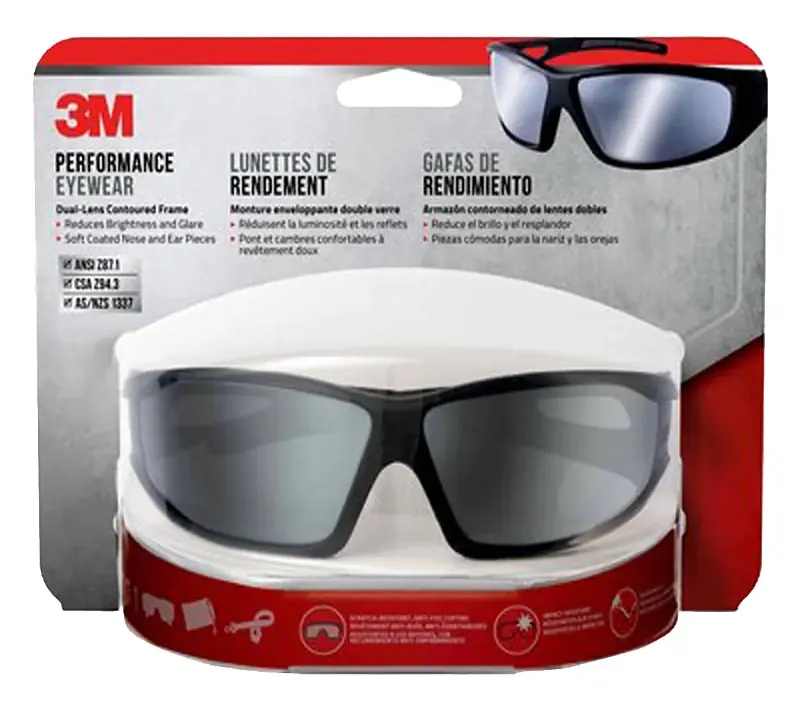 3M 90213-HZ4-NA Safety Eyewear, Anti-Fog, Scratch-Resistant Lens, Plastic Frame, Black Frame, UV Protection: Yes Exclusive Offer