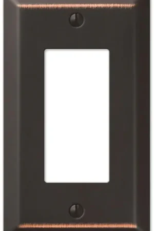 AmerTac Century 163RDB Switch Wallplate, 4-15/16 in L, 2-7/8 in W, 1 -Gang, Stamped Steel, Aged Bronze, Pack of 6 Price Cut