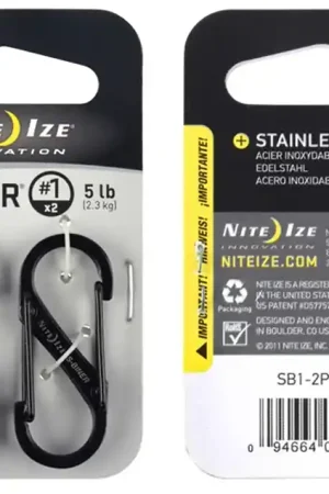Must Have Nite Ize S-Biner Series SB1-2PK-01 Dual Carabiner, Stainless Steel