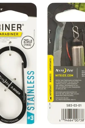Big Sale Nite Ize S-Biner Series SB3-03-01 Dual Carabiner, #3 Dia Ring, Black