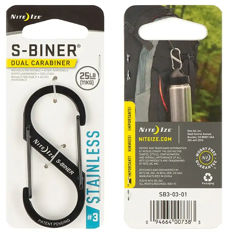 Big Sale Nite Ize S-Biner Series SB3-03-01 Dual Carabiner, #3 Dia Ring, Black
