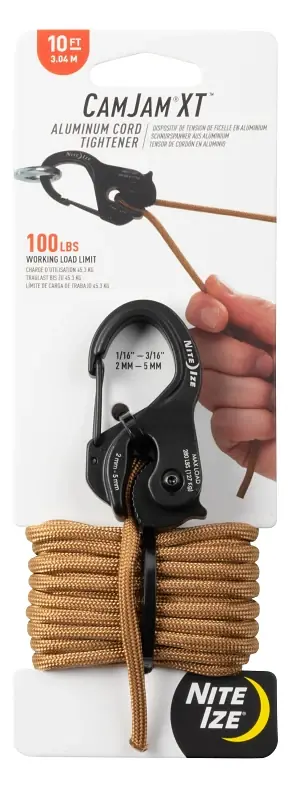 Don't Miss Out Nite Ize CamJam XT NCJSA-29-R3 Cord Tightener with Coyote Paracord, Aluminum, For: 1/16 in to 3/16 in W Rope Size
