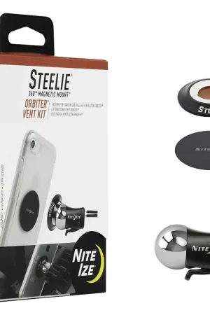 Grab Now Nite Ize Orbiter STOVK-01-R8 Phone-Mounting Kit, Black/Silver
