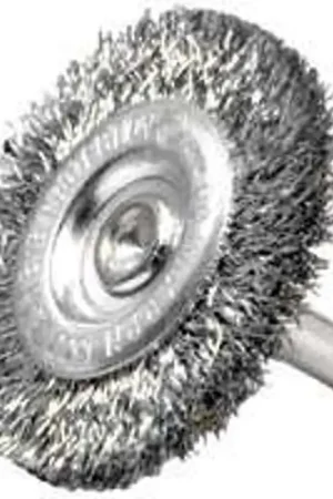 One Day Deal Weiler 36413 Wire Wheel Brush, 3 in Dia, 1/4 in Arbor/Shank, Steel Bristle