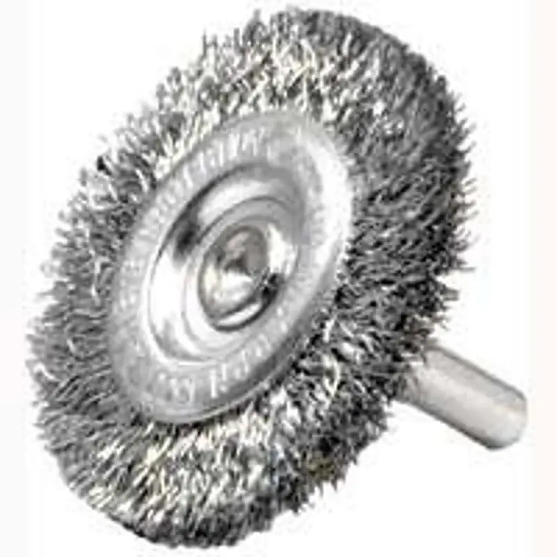 One Day Deal Weiler 36413 Wire Wheel Brush, 3 in Dia, 1/4 in Arbor/Shank, Steel Bristle