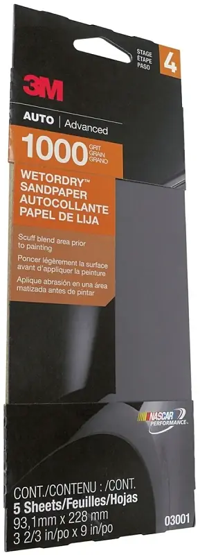 3M Wetordry 03001 Automotive Sandpaper, 1000 Grit Super Sale