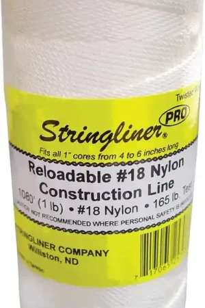 Best Price Stringliner Pro Series 35703 Construction Line, #18 Dia, 1080 ft L, 165 lb Working Load, Nylon, White