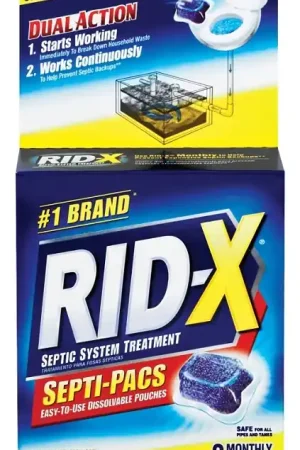 Genuine Rid-X 1920084249 Septic System Treatment, Gel, Dark Blue, Slight Fermentation, 3.2 oz