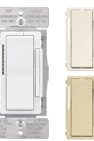 Best Price Eaton WFD30-C2-SP-L Smart Dimmer Switch, 1-Pole, 3-Way, 120 VAC, 60 Hz, Wi-Fi, Light Almond/Ivory/White