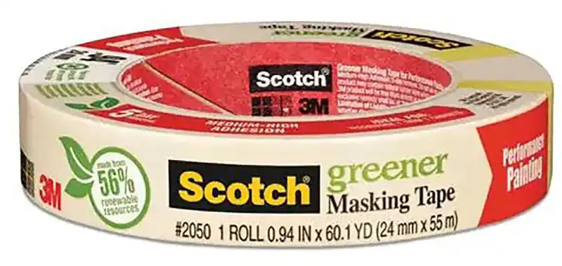 Direct From Factory Scotch Greener 2050-24A Masking Tape, 60.1 yd L, 0.94 in W, Paper Backing, Beige