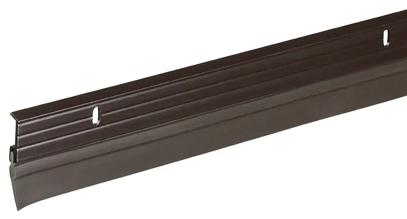 Fan Favorite Frost King B59/36H Door Sweep, 36 in L, 1-5/8 in W, Vinyl Insert, Aluminum Flange