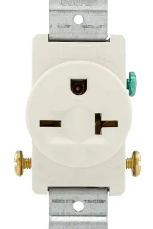 Best Price Eaton Wiring Devices 1876LA Single Receptacle, 2 -Pole, 250 V, 20 A, Side Wiring, NEMA: NEMA 6-20R, Light Almond