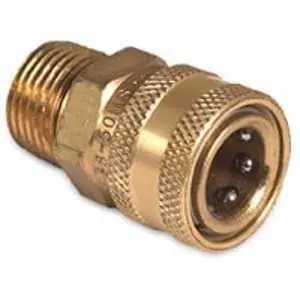 Mi-T-M AW-0017-0029 Adapter, 3/8 x 1/2 in Connection, Quick-Connect Socket x MNPT, Brass Super Sale