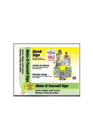 Authentic Hy-Ko MYO-1 Corrugated Sign, Blank (Make Your Own Message), White Background, Plastic, 18 in H x 14 in W Dimensions, Pack of 3