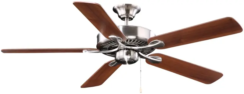 Boston Harbor YG314-ES-EN-BN Ceiling Fan, 5-Blade, Dark Walnut Blade, 52 in Sweep, MDF Blade, 3-Speed Order Now