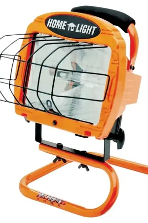 CCI L33 Work Light with Switch, 120 V, 500 W, 1-Lamp, Halogen Lamp, 8000 Lumens, Orange Authentic