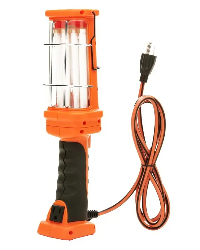 CCI L1921 Trouble Work Light with Grounded Outlet, CFL Lamp, 1650 Lumens Lumens, Black/Orange Top Rated