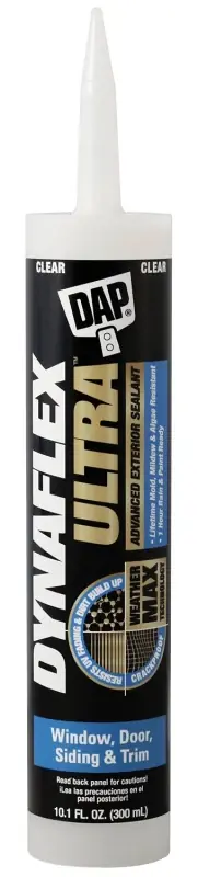 Brand New DAP 7079818212 Advanced Exterior Sealant, Clear, 40 to 100 deg F, 10.1 oz Cartridge