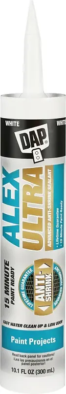 Alex ULTRA Series 7079818200 Advanced Sealant, White to Off-White, 24 hr Curing, >40 deg F, 10.1 fl-oz, Tube Trending