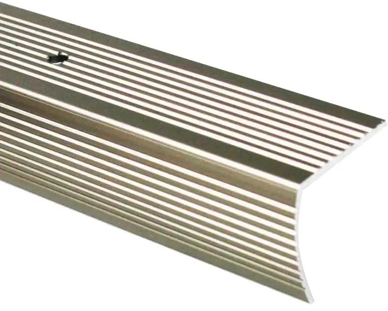 Affordable M-D 43878 Stair Edging, 36 in L, 1.63 in W, Aluminum, Pewter