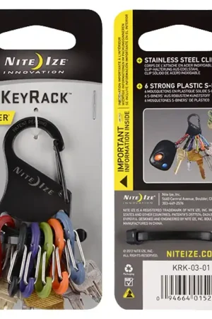 Bargain Nite Ize KRK-03-01 Key Carabiner, 2.85 in OAL, Stainless Steel, Black