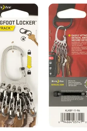 Nite Ize BigFoot Locker KLKBF-11-R6 Key Rack, Stainless Steel Case Next Day Delivery