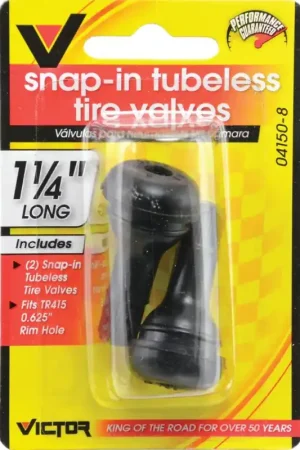 Genuine Victor 22-5-04150-8 Tire Valve, Snap-In, 1-1/4 in L, Rubber Special Discount
