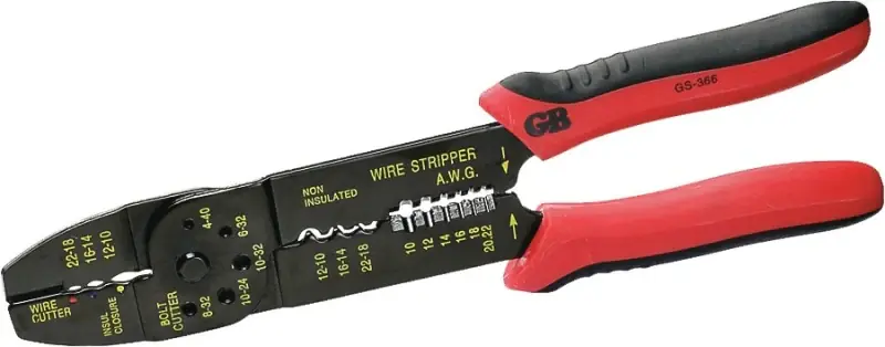 Today Only Gardner Bender GS-366 Wire Stripper, 22 to 10 AWG Wire, 20 to 8 AWG Solid, 22 to 10 AWG Stranded Stripping, 9-1/4 in OAL