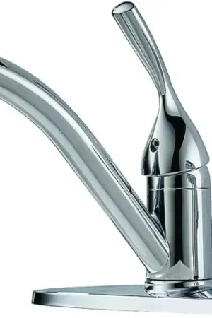 Delta Classic Series 300-DST Kitchen Faucet with Integral Spray, 1.8 gpm, 1-Handle, Brass, Chrome Plated, Deck Today Only