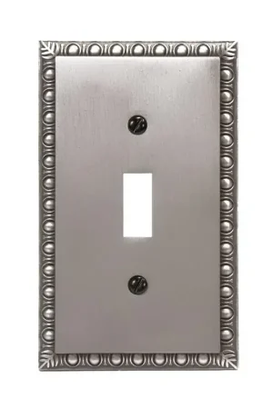 Super Sale Amerelle 90TAN Wallplate, 4-15/16 in L, 3 in W, 1 -Gang, Cast Metal, Antique Nickel
