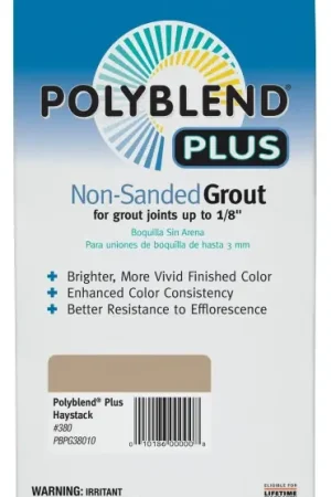 Secure Checkout Polyblend PBPG38010 Non-Sanded Grout, Haystack, 10 lb Box