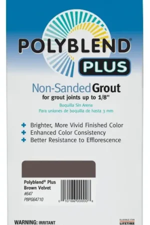 Custom Polyblend PBPG64710 Non-Sanded Grout, Brown Velvet Top Rated