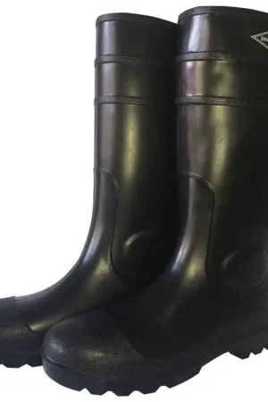 Weekend Sale Diamondback L-G06B14 Knee Boots, 14, Black, PVC, Slip-On