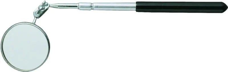 Trending General 557 Inspection Mirror, Round Mirror, 2-1/4 in Dia Mirror, Glass Mirror, 15 in OAL