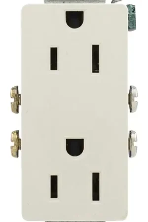 Arrow Hart 1107-9LA Duplex Receptacle Wallplate, 2 -Pole, 15 A, 125 V, NEMA: 5-15R, Light Almond Last Chance