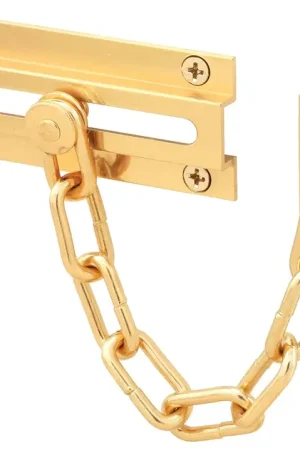 Authentic Defender Security U-9907 Chain Door Guard, Solid Brass, Polished Brass
