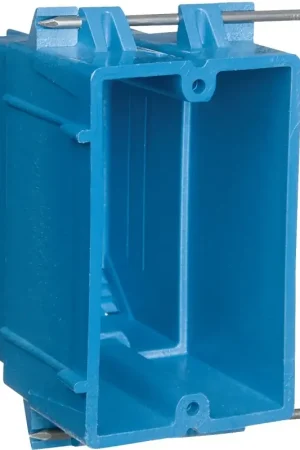 Buy Online Carlon BH122A-UPC Outlet Box, 22 cu-in, 1-Gang, PVC, Blue, Nail