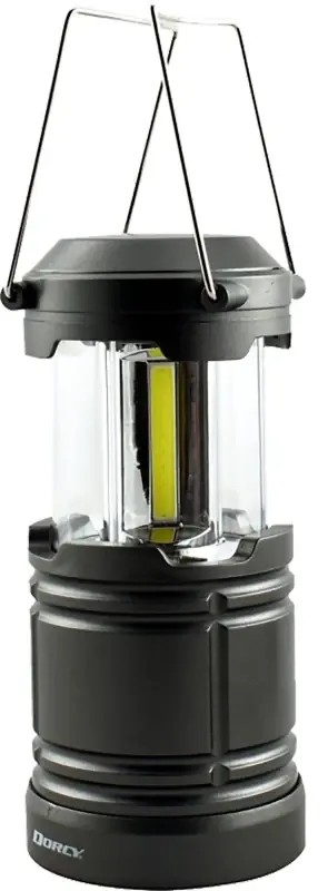 Fast Shipping Dorcy 41-6527 Pop-Up COB Lantern, AA Battery, LED Lamp, 500 Lumens Lumens, Black/Gray