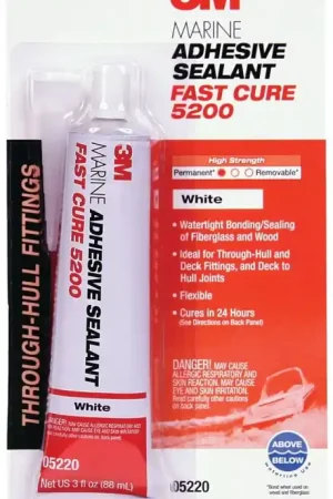 3M 05220 Marine Adhesive Sealant, Paste, White, 3 oz Tube Limited Offer