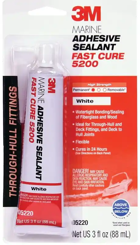 3M 05220 Marine Adhesive Sealant, Paste, White, 3 oz Tube Limited Offer