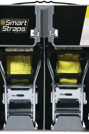 Weekend Sale SmartStrap 159 Tie-Down, 1-1/2 in W, 14 ft L, Polyester, Yellow, 1667 lb, Hook End Fitting, Steel End Fitting