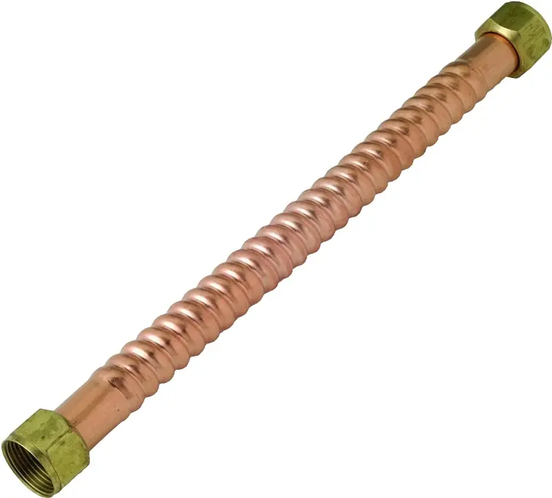 BrassCraft Copper-Flex Series WB00-15N Water Heater Connector, 3/4 in, FIP, Copper, 15 in L Next Day Delivery