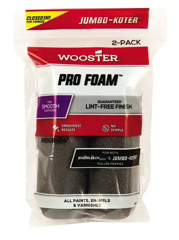 Exclusive Offer Wooster RR308-4 1/2 Roller Cover, 4-1/2 in L, Foam Cover, Charcoal