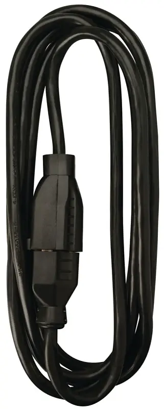 Best Choice Woods 0260 Extension Cord, 16 AWG Cable, 8 ft L, 13 A, 125 V, Black