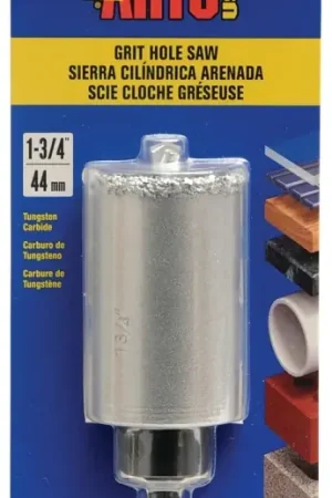 ARTU 02830 Hole Saw, 1-3/4 in Dia, 2-1/4 in D Cutting, 5/8-18 Arbor, Tungsten Carbide Cutting Edge Best Seller