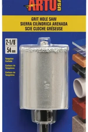 ARTU 02840 Hole Saw, 2-1/8 in Dia, 2-1/4 in D Cutting, 5/8-18 Arbor, Tungsten Carbide Cutting Edge Genuine