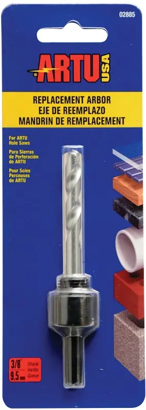Price Drop ARTU 02885 Replacement Arbor and Pilot Bit, 5/8-18 Thread, 3/8 in Shank, Hex Shank