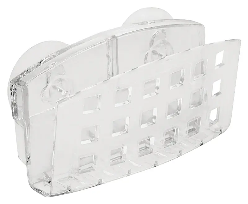 Bargain iDESIGN 25300 Sponge Holder, 1-3/4 in L, 4-1/2 in W, 2 in H, Plastic, Clear, Pack of 4