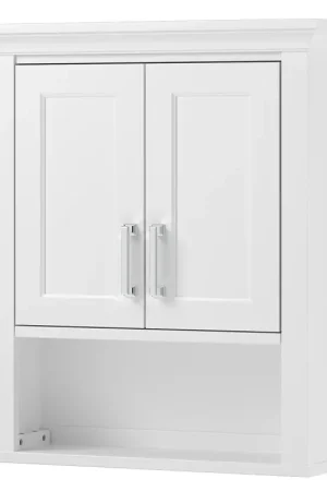 Markdown Craft + Main Hollis Series HOWW2428 Bathroom Cabinet, 2-Door, 1-Shelf, Wood, White